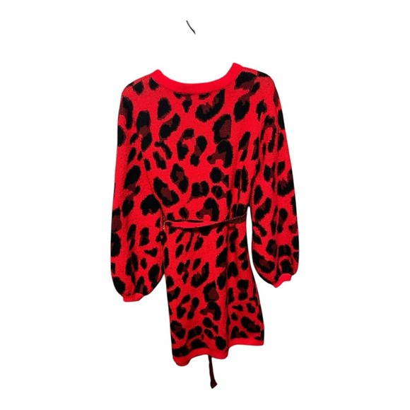Lovers and Friends Wild Duster Cardigan in Red Leopard - Picture 4 of 4